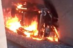 تصادف آتشین پاترول در مهاباد / سرنشینان در آتش سوختند + فیلم