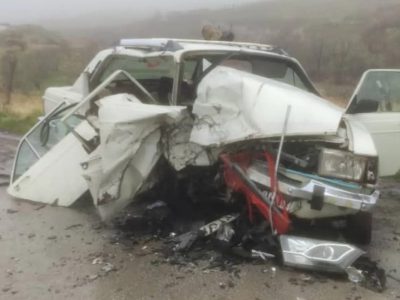 تصادف در جاده بوکان – مهاباد یک کشته و ۴ مصدوم برجای گذاشت + عکس